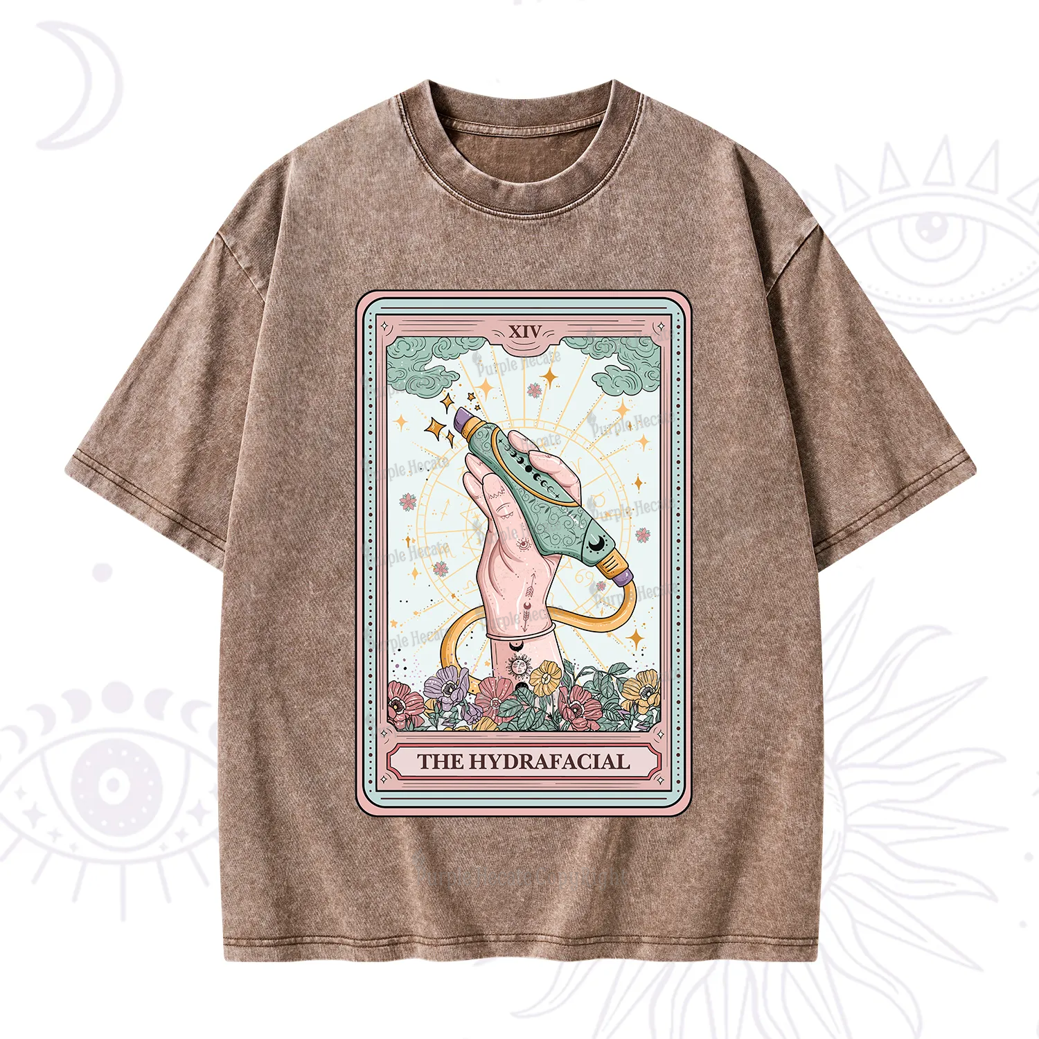 Purplehecate The Hydrafacial Tarot Washed T-Shirt