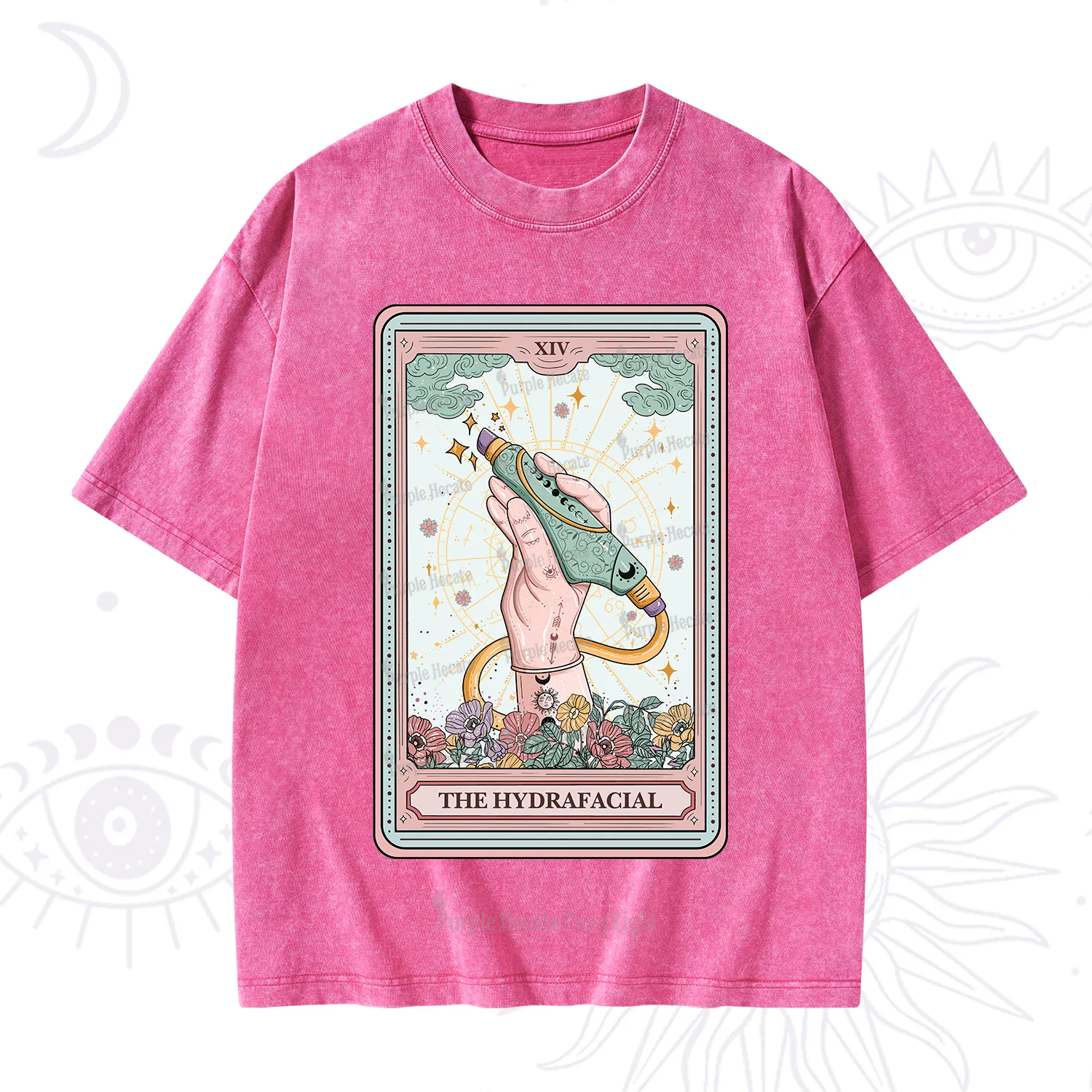 Purplehecate The Hydrafacial Tarot Washed T-Shirt
