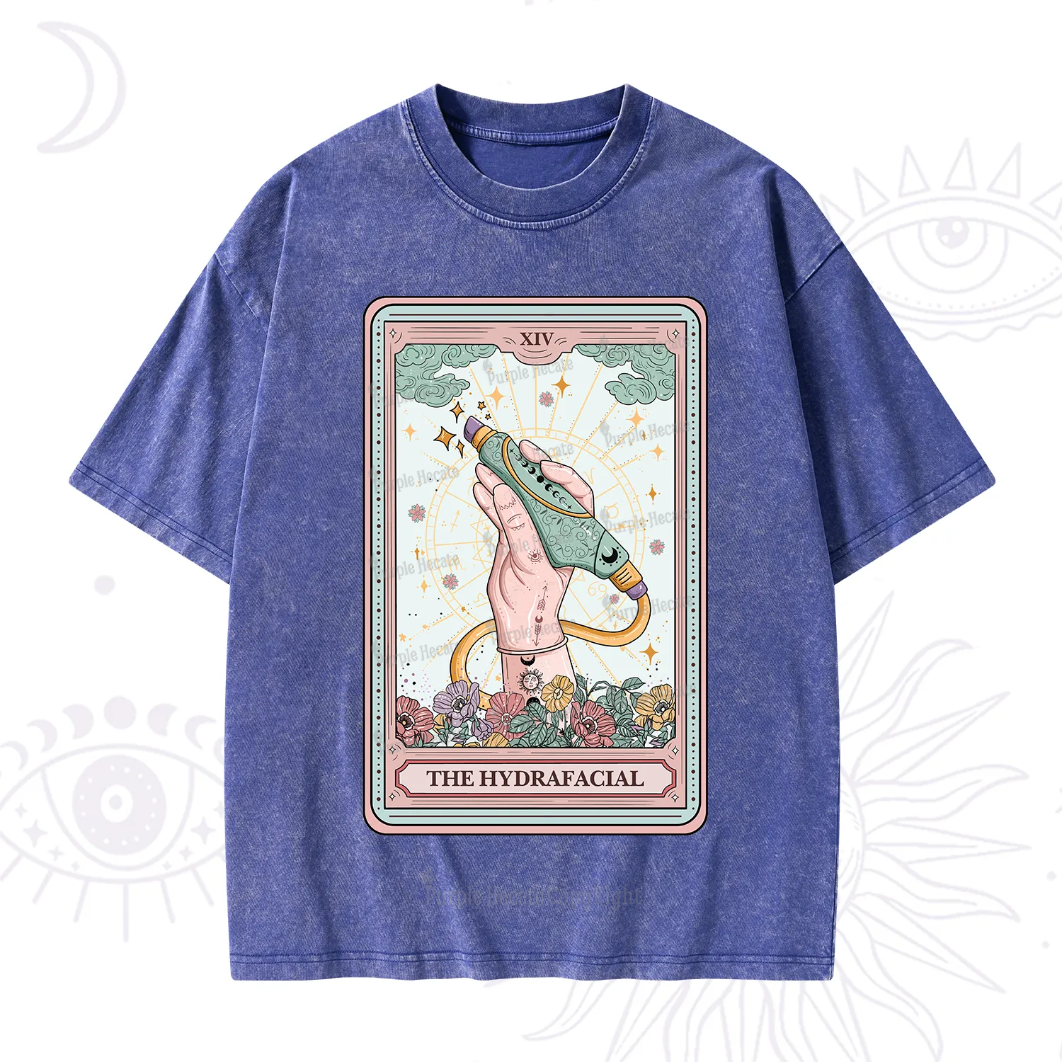 Purplehecate The Hydrafacial Tarot Washed T-Shirt