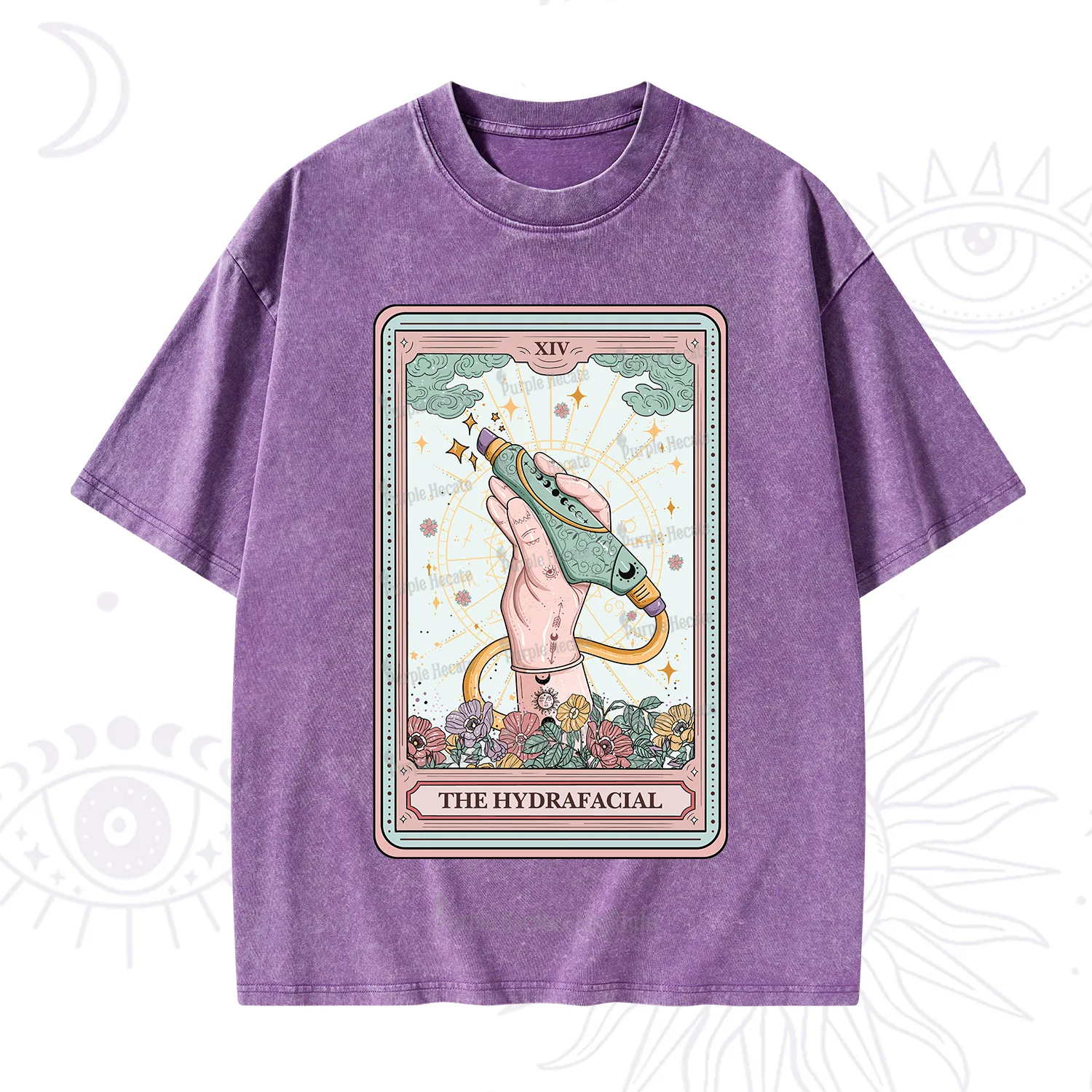 Purplehecate The Hydrafacial Tarot Washed T-Shirt