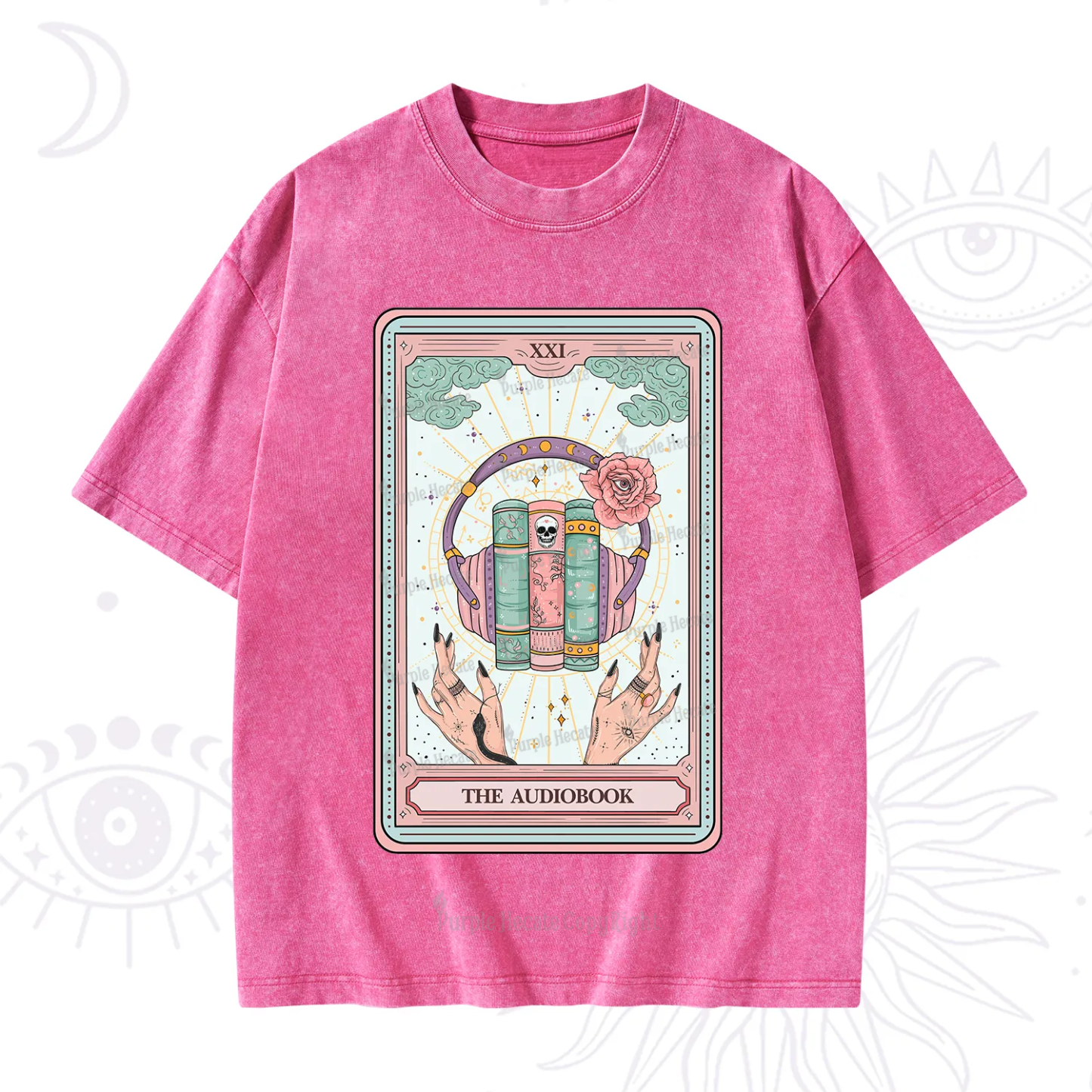 Purplehecate The Audiobook Tarot Washed T-Shirt