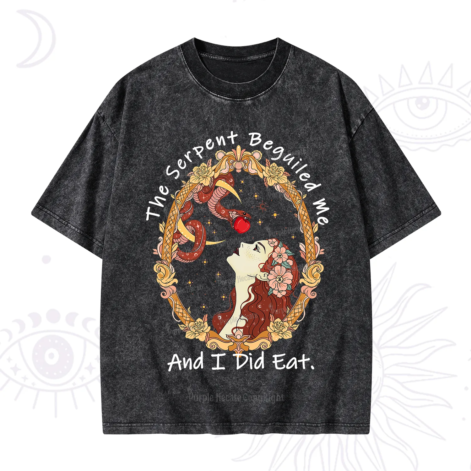 Purplehecate The Serpent Beguiled Me, And I Did Eat Washed T-Shirt