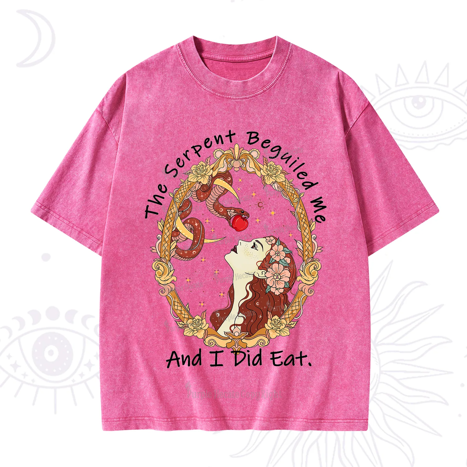 Purplehecate The Serpent Beguiled Me, And I Did Eat Washed T-Shirt