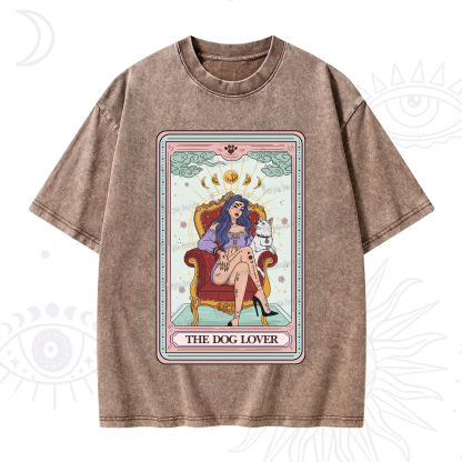 Purplehecate The Dog Lover Tarot Washed T-Shirt