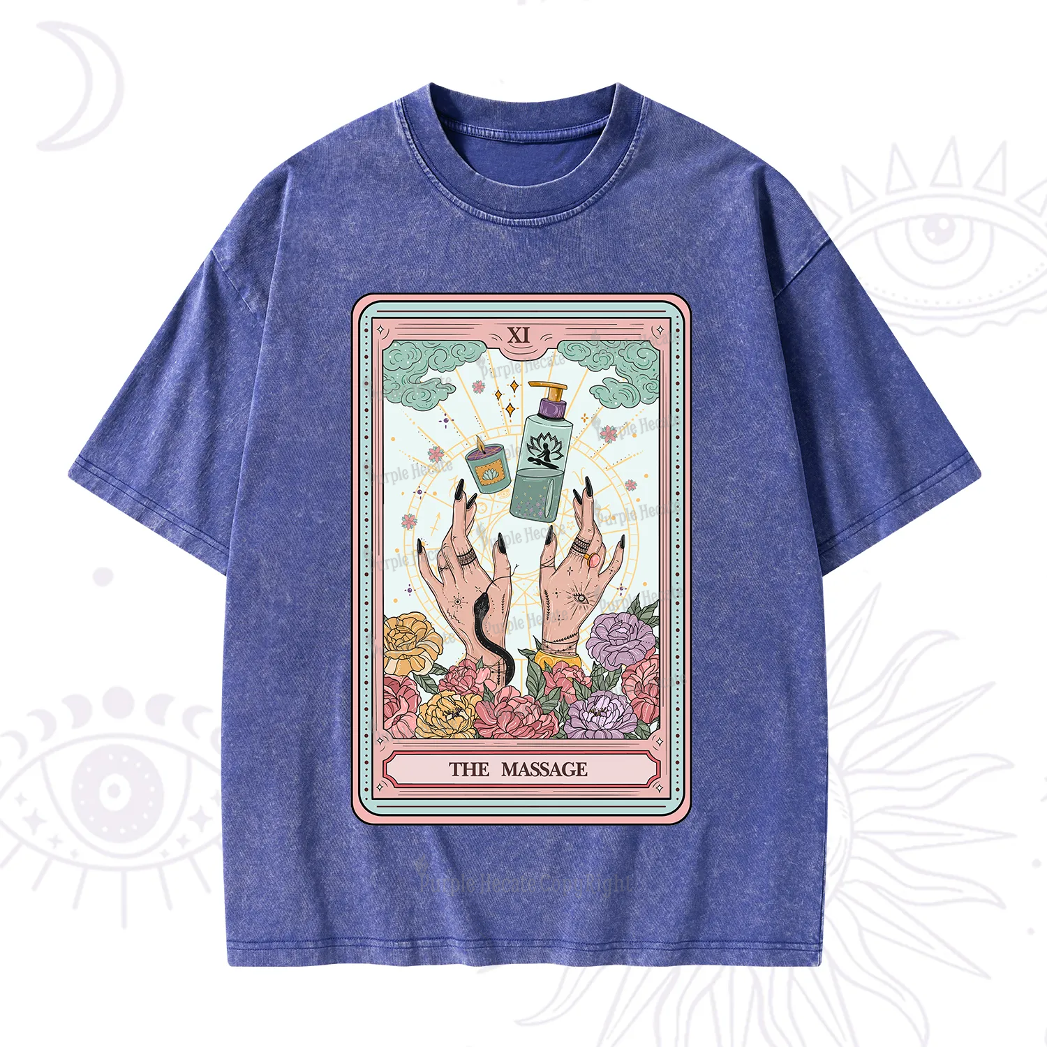 Purplehecate The Massage Tarot Washed T-Shirt