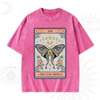 Purplehecate The Luna Moth Tarot Washed T-Shirt
