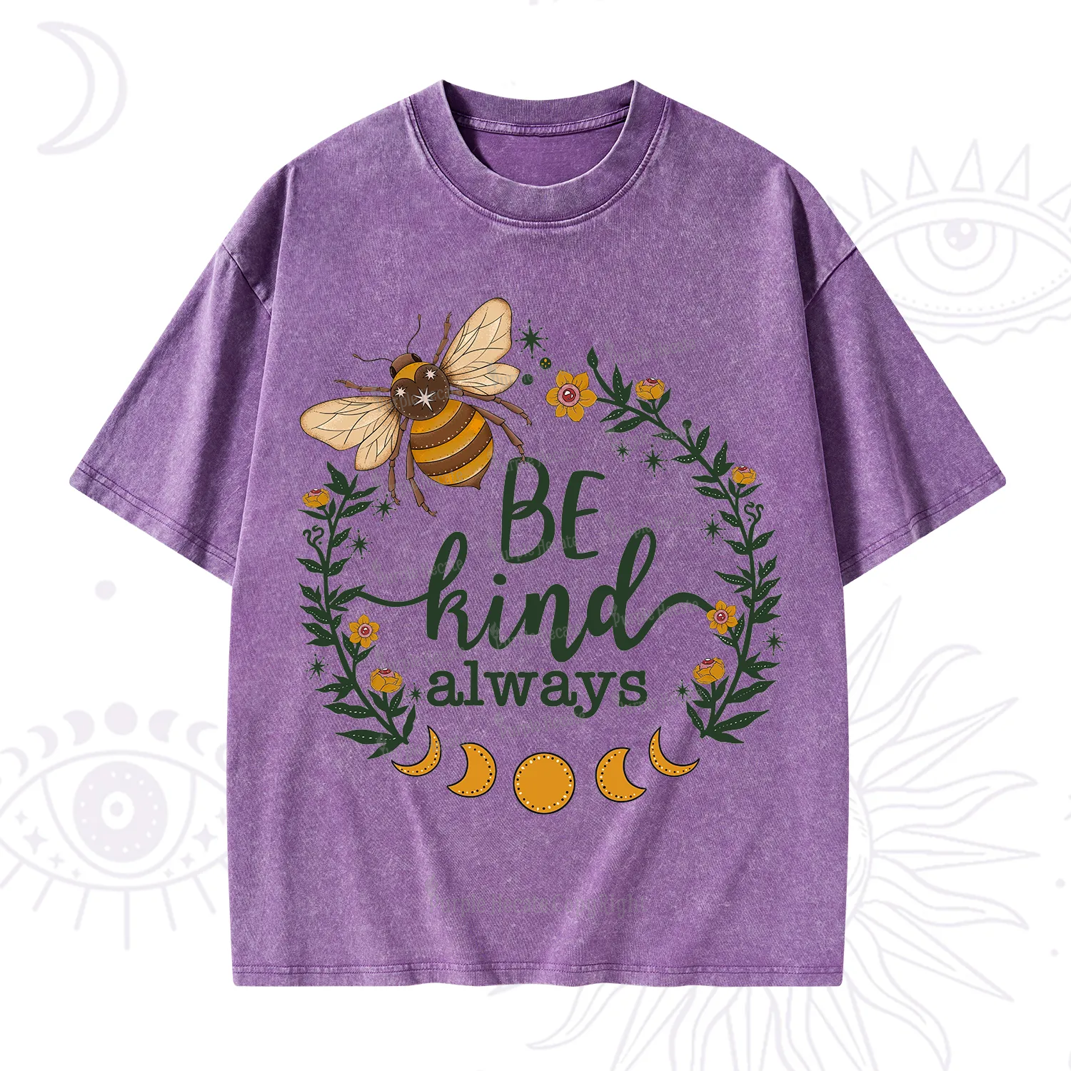 Purplehecate Be Kind Always Washed T-Shirt