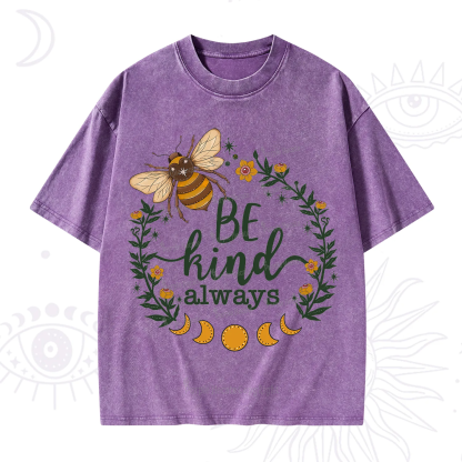 Purplehecate Be Kind Always Washed T-Shirt