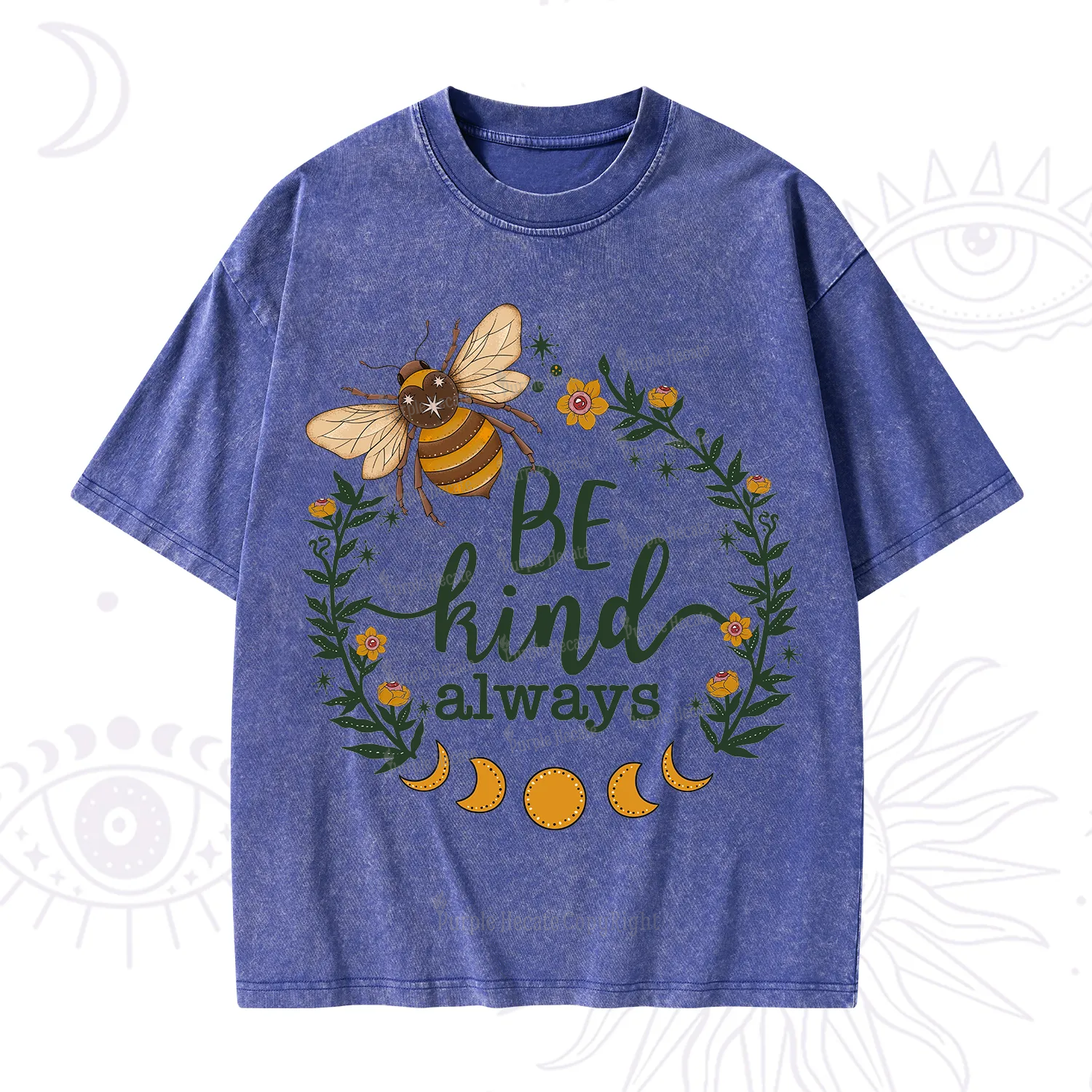 Purplehecate Be Kind Always Washed T-Shirt