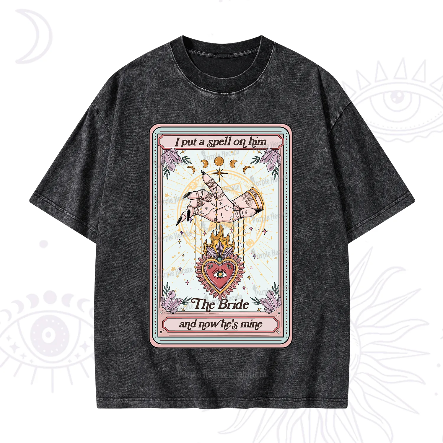 Purplehecate I Put A Spell On Him And Now He's Mine Washed T-Shirt