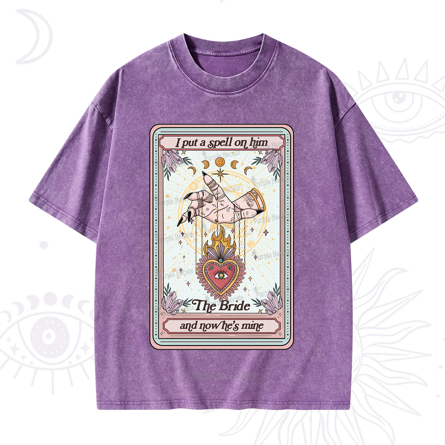 Purplehecate I Put A Spell On Him And Now He's Mine Washed T-Shirt