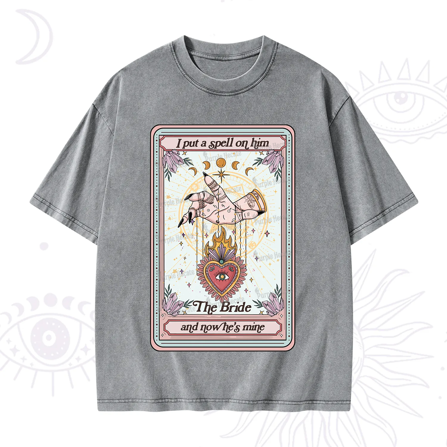 Purplehecate I Put A Spell On Him And Now He's Mine Washed T-Shirt