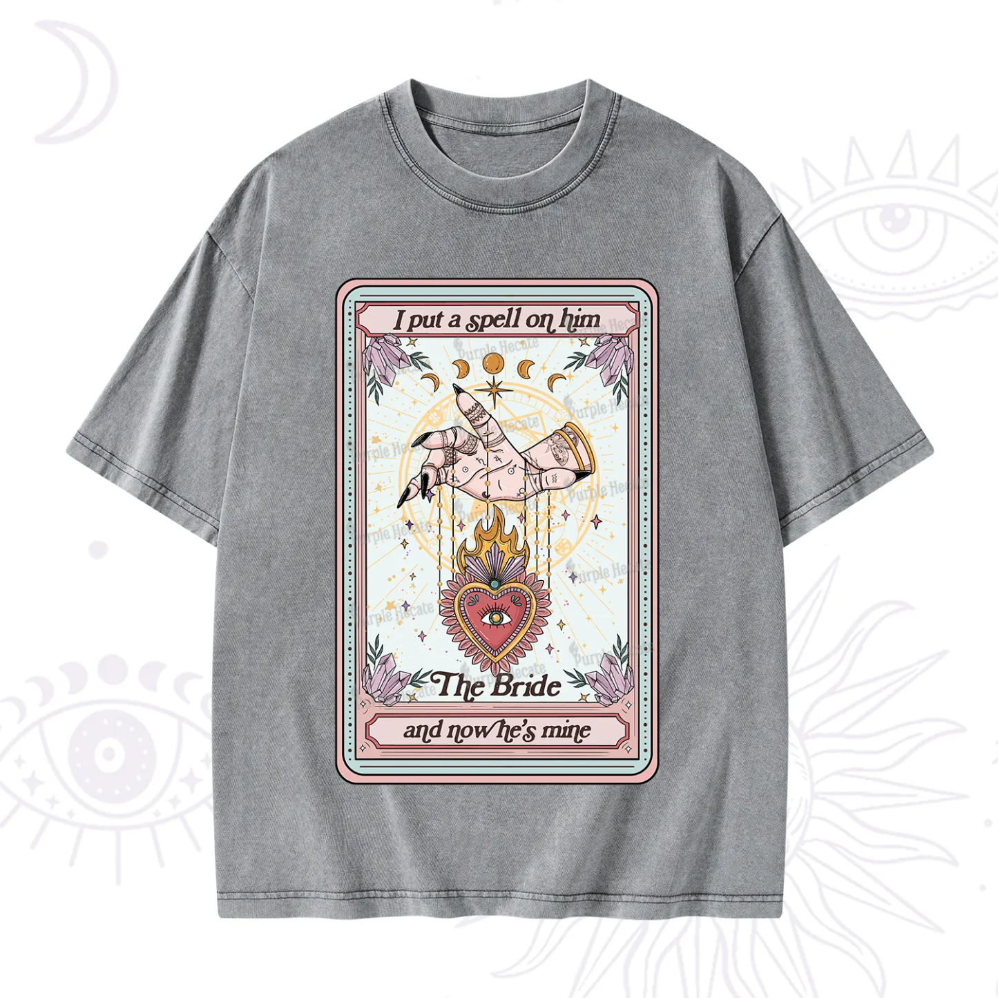 Purplehecate I Put A Spell On Him And Now He's Mine Washed T-Shirt