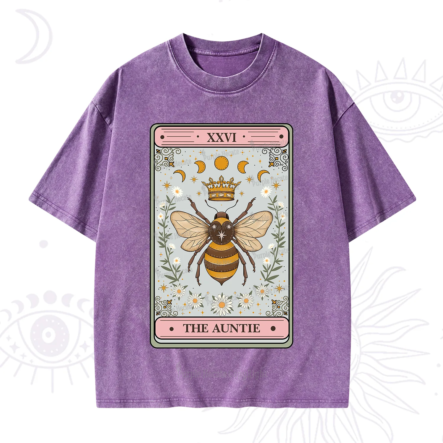 Purplehecate The Auntie Tarot Washed T-Shirt