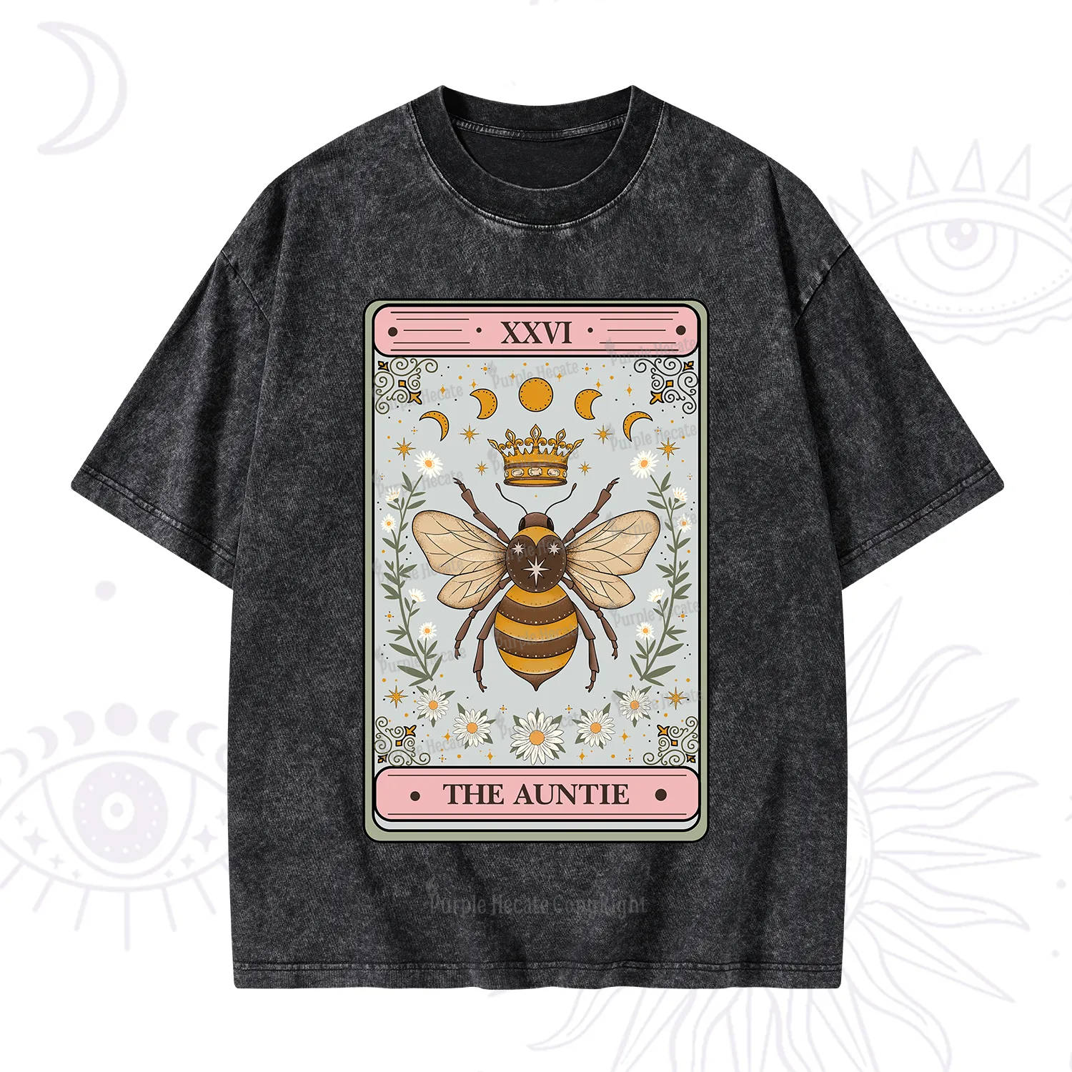 Purplehecate The Auntie Tarot Washed T-Shirt