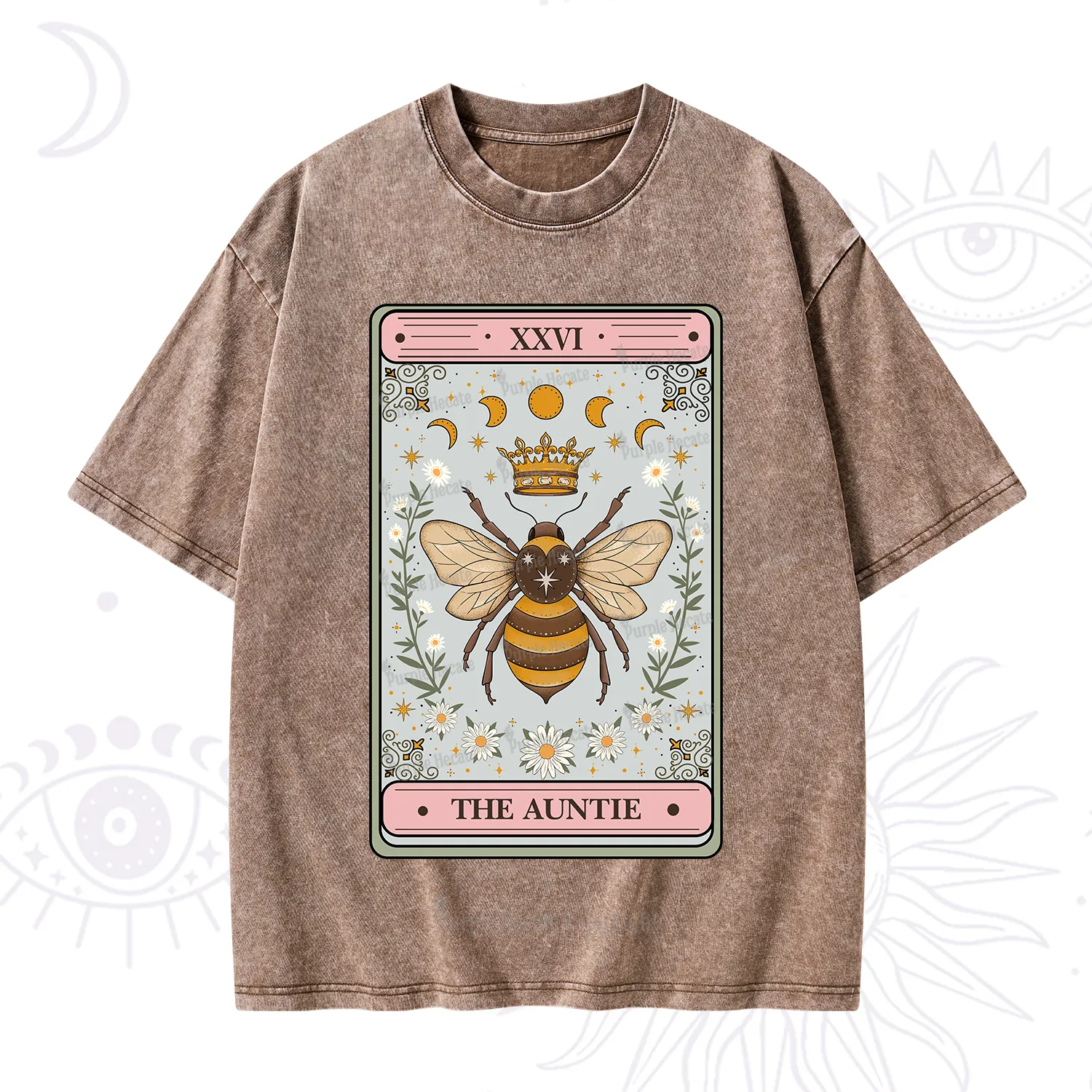 Purplehecate The Auntie Tarot Washed T-Shirt
