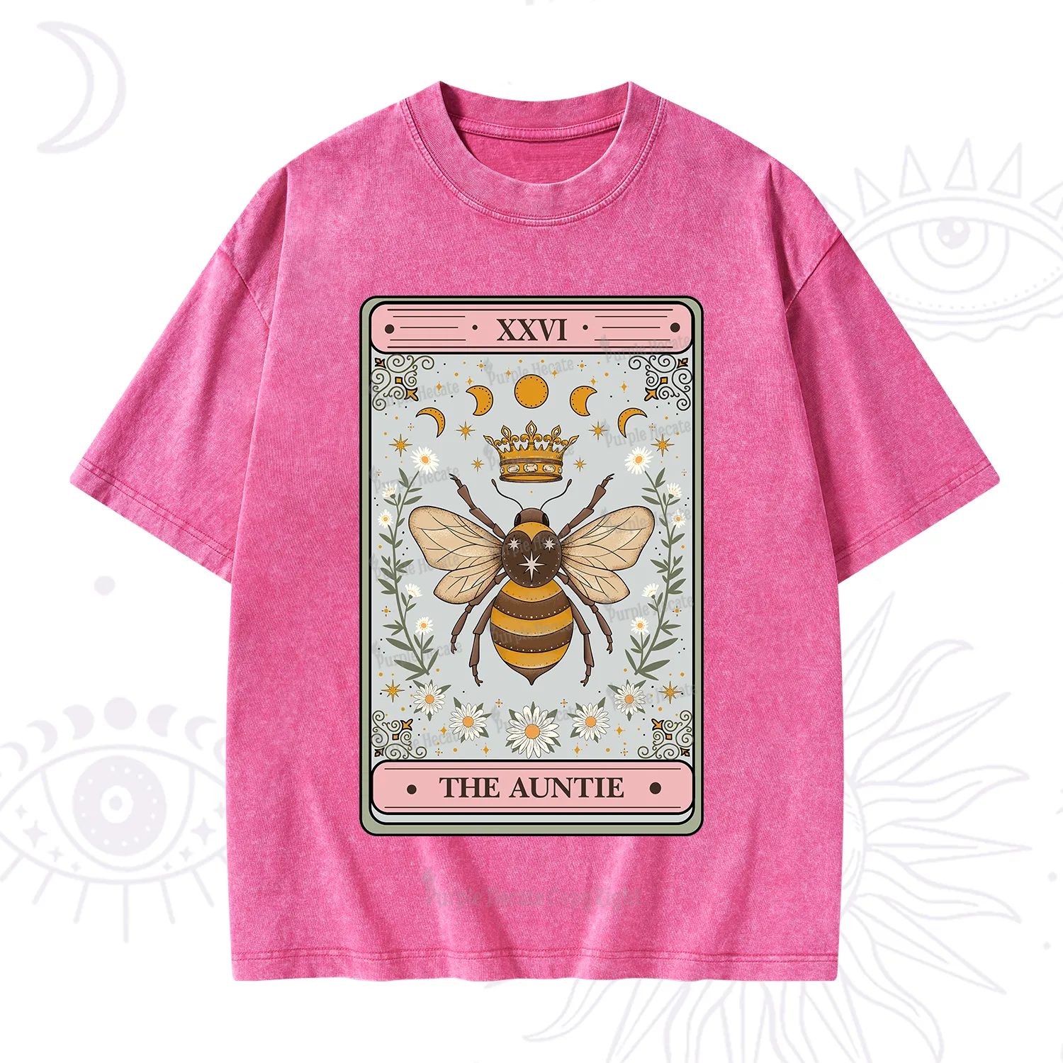 Purplehecate The Auntie Tarot Washed T-Shirt