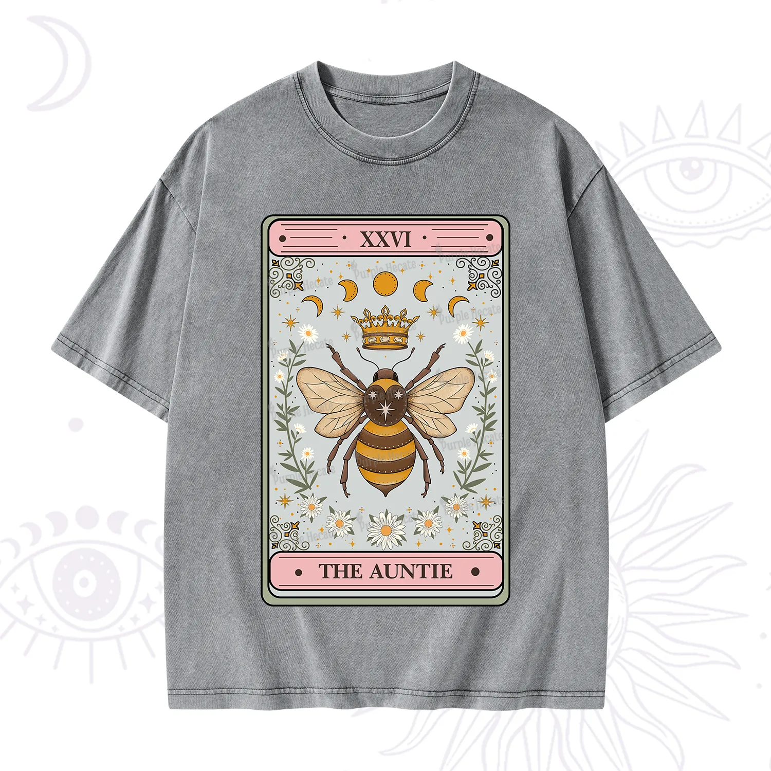Purplehecate The Auntie Tarot Washed T-Shirt