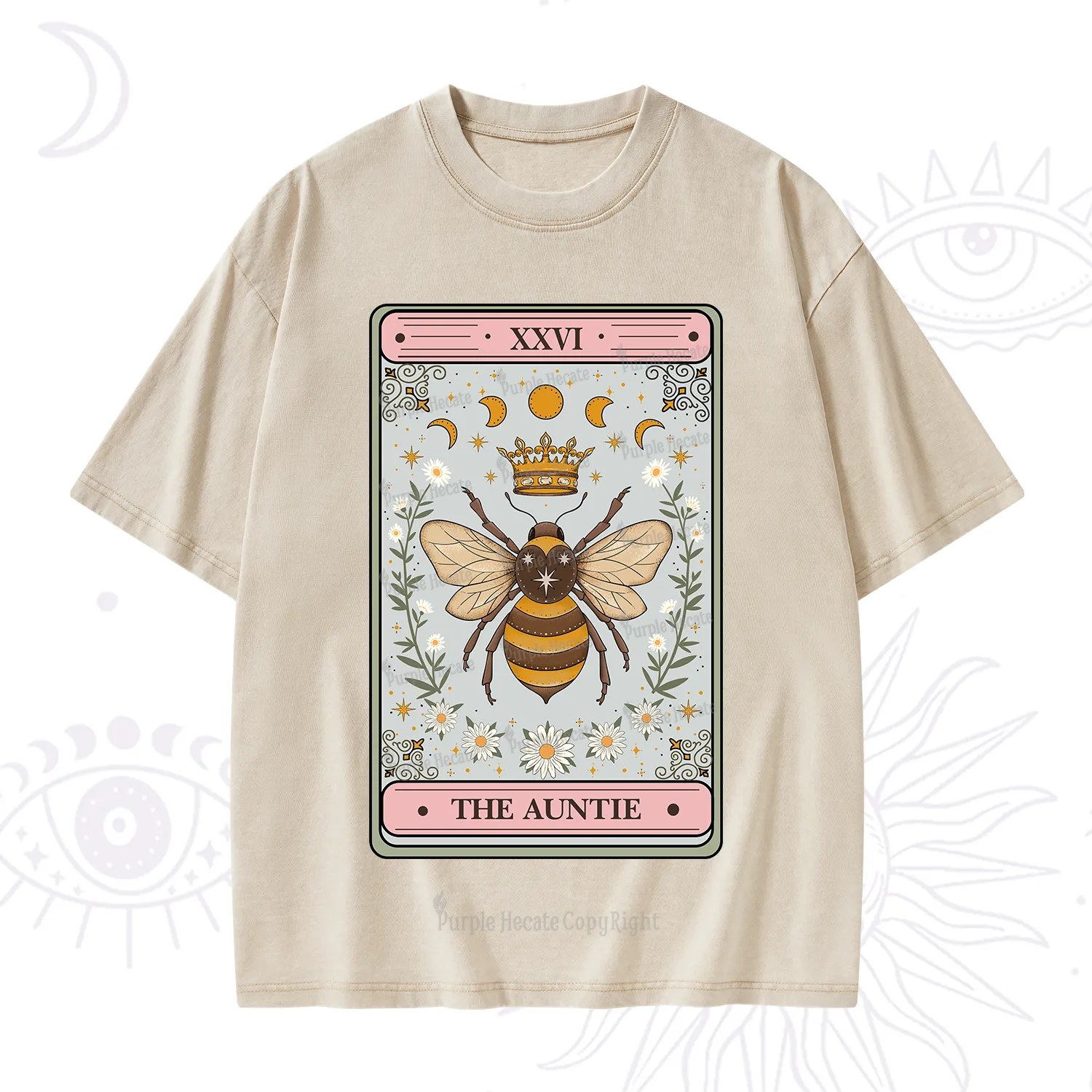 Purplehecate The Auntie Tarot Washed T-Shirt