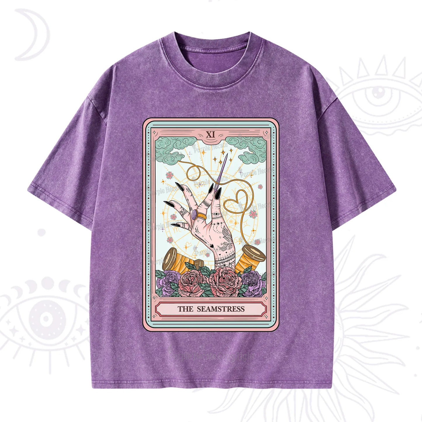 Purplehecate The Seamstress Tarot Washed T-Shirt