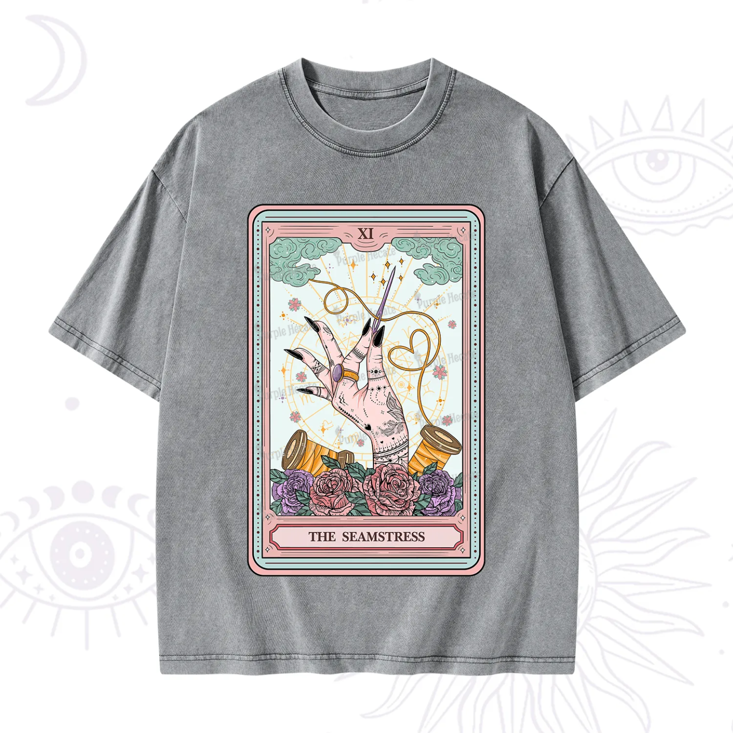 Purplehecate The Seamstress Tarot Washed T-Shirt