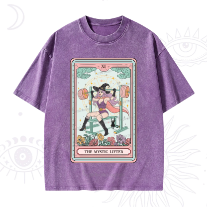 Purplehecate The Mystic Lifter Tarot Washed T-Shirt