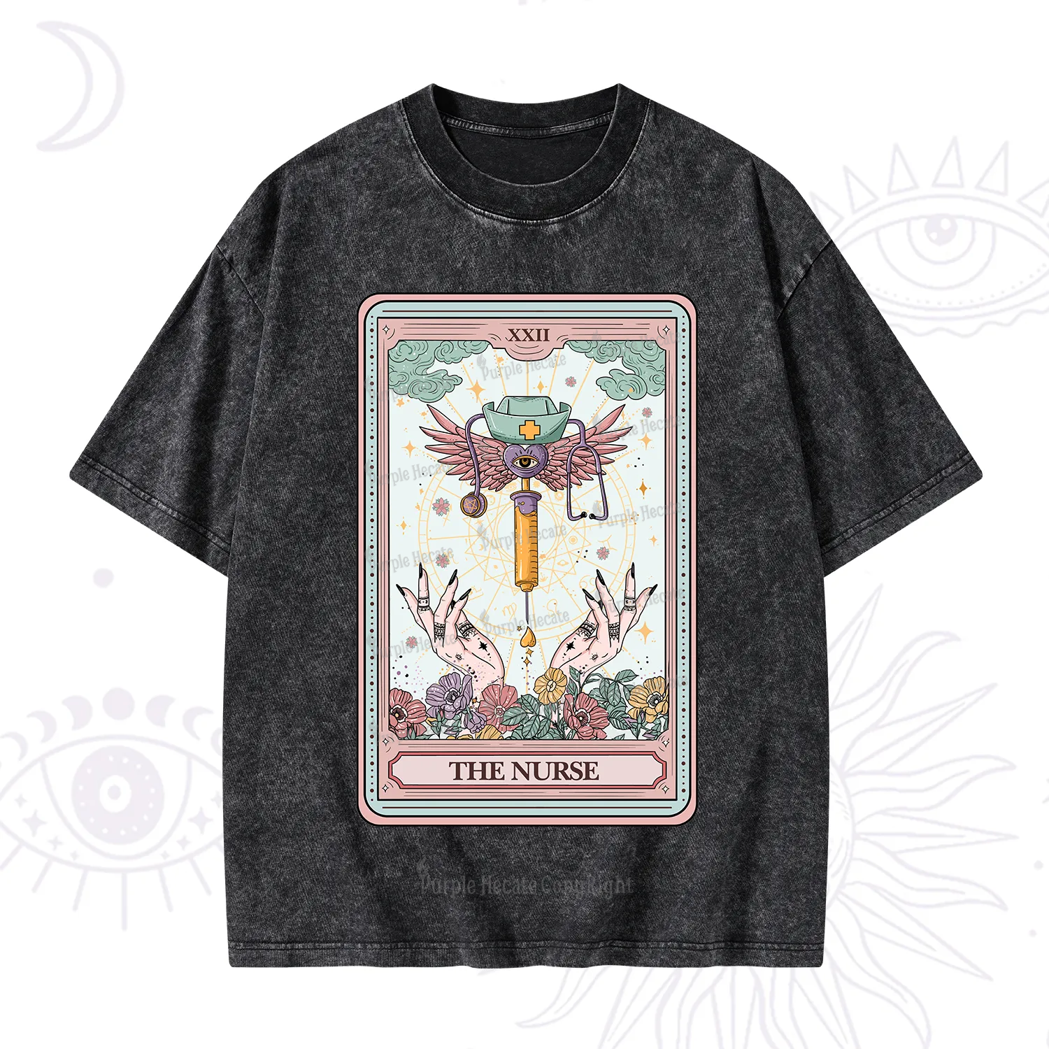 Purplehecate The ER Nurse Tarot Washed T-Shirt