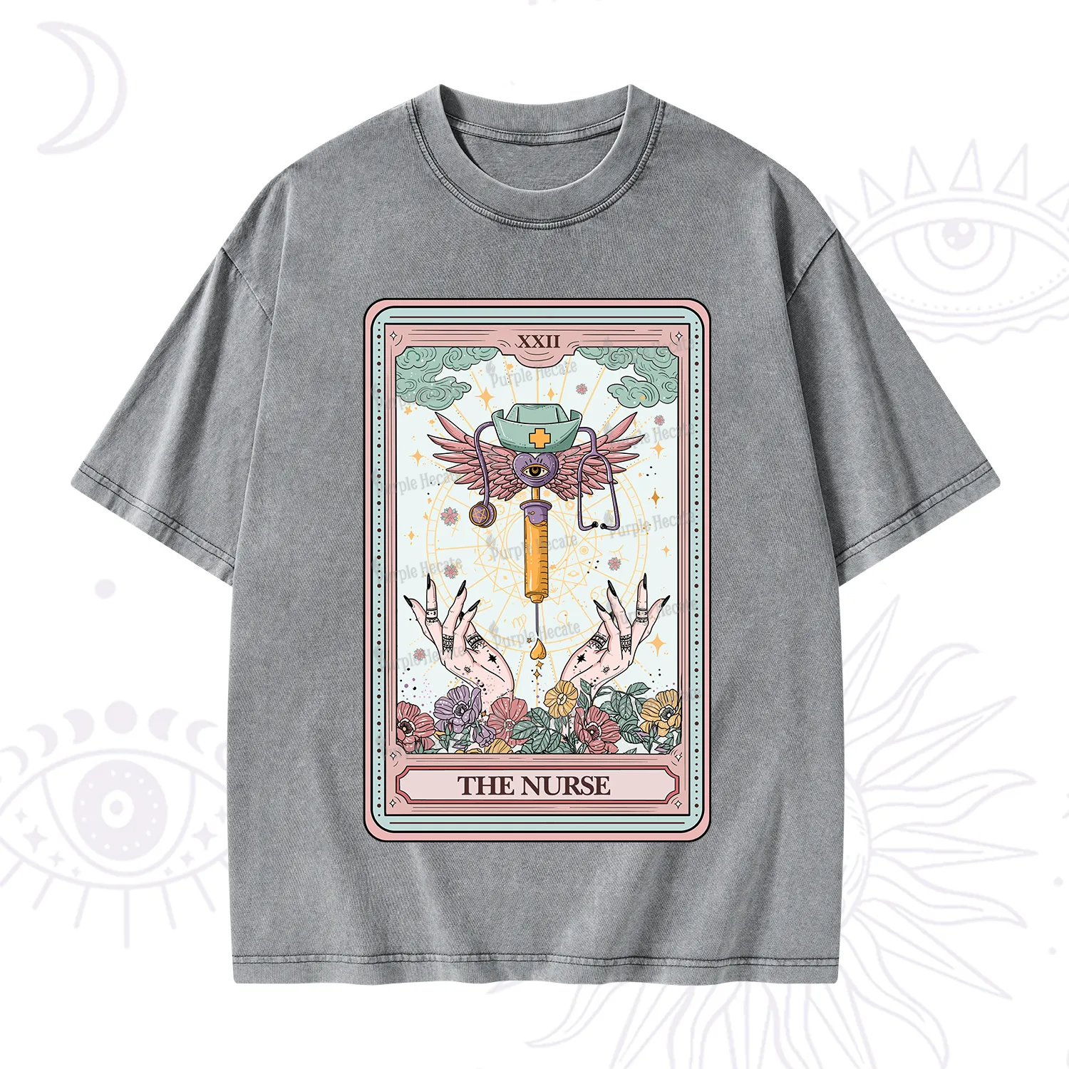 Purplehecate The ER Nurse Tarot Washed T-Shirt