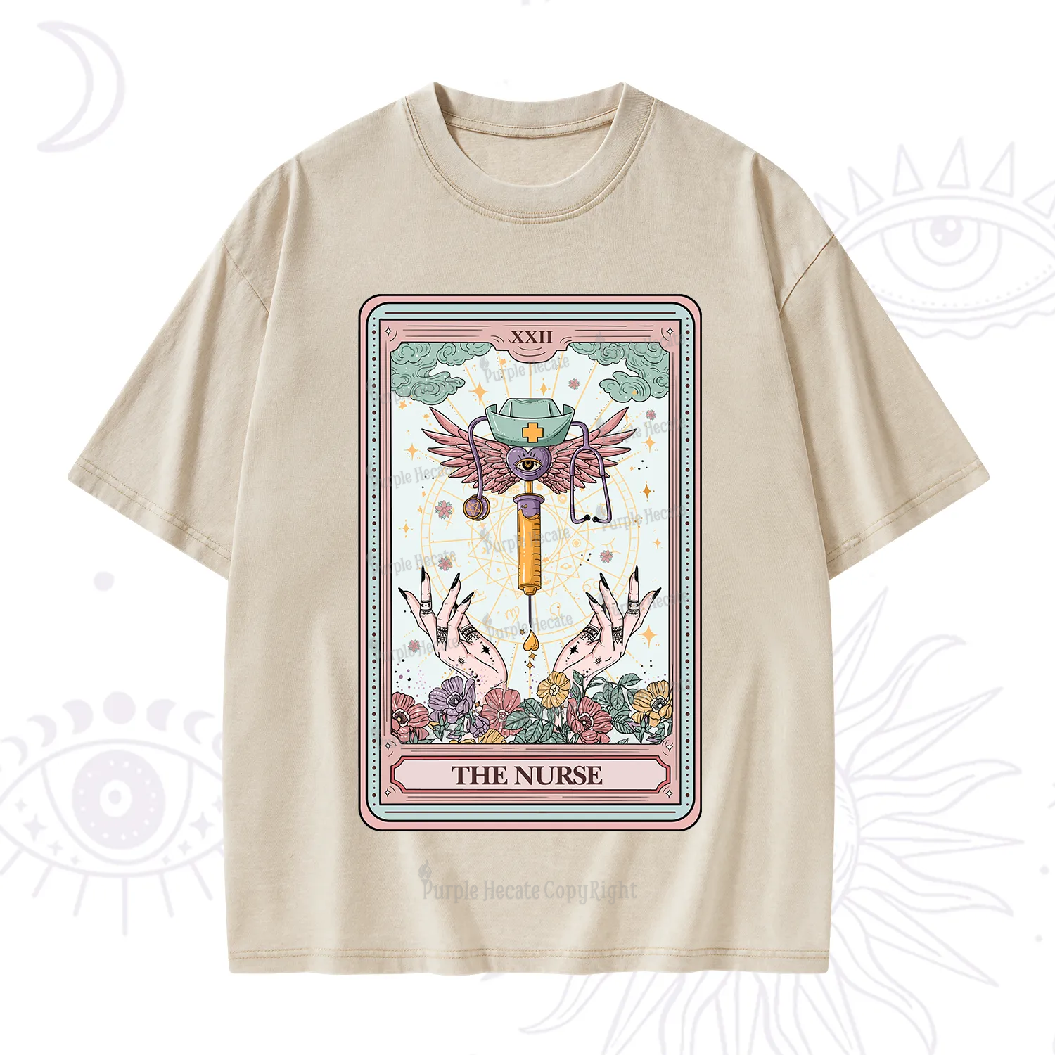 Purplehecate The ER Nurse Tarot Washed T-Shirt