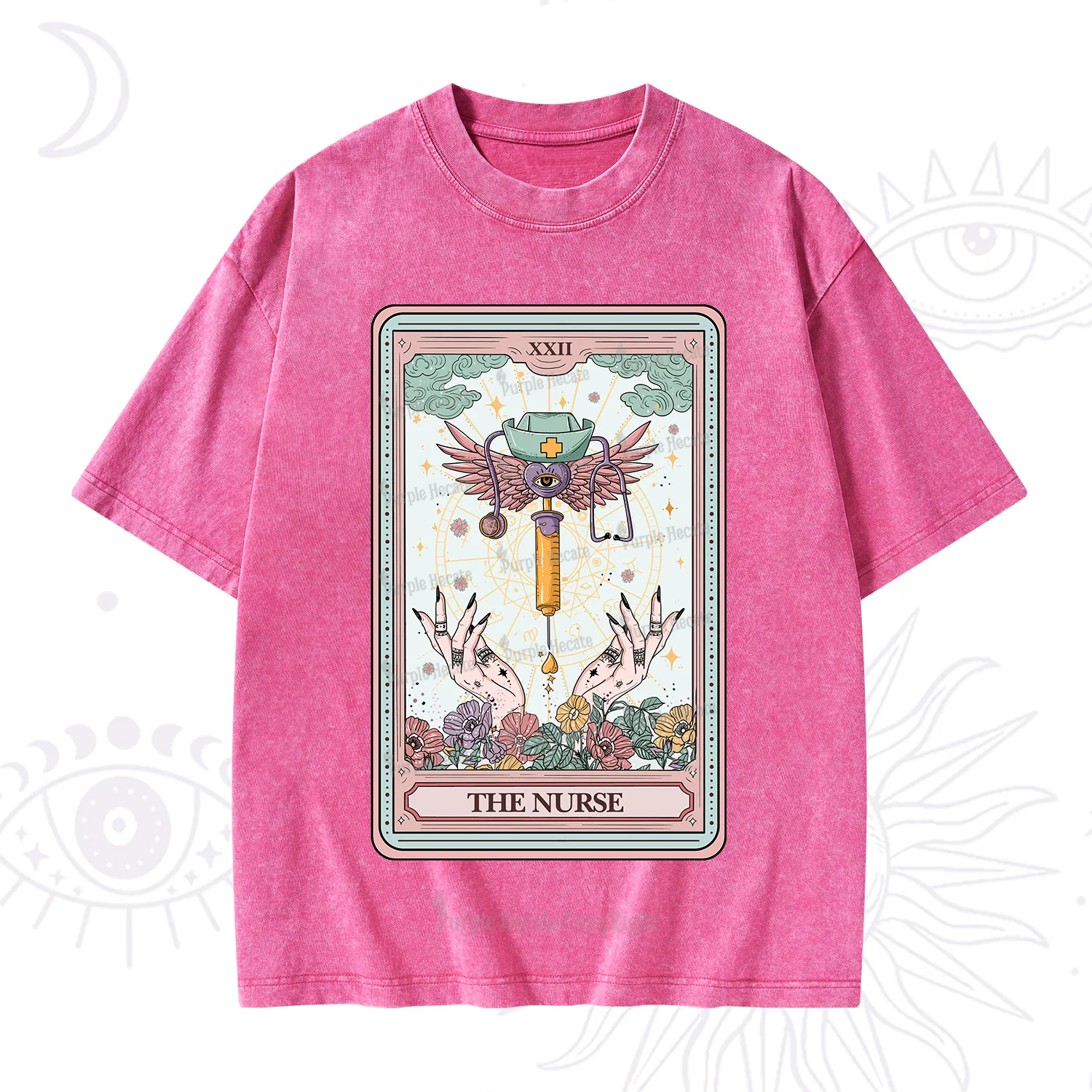 Purplehecate The ER Nurse Tarot Washed T-Shirt