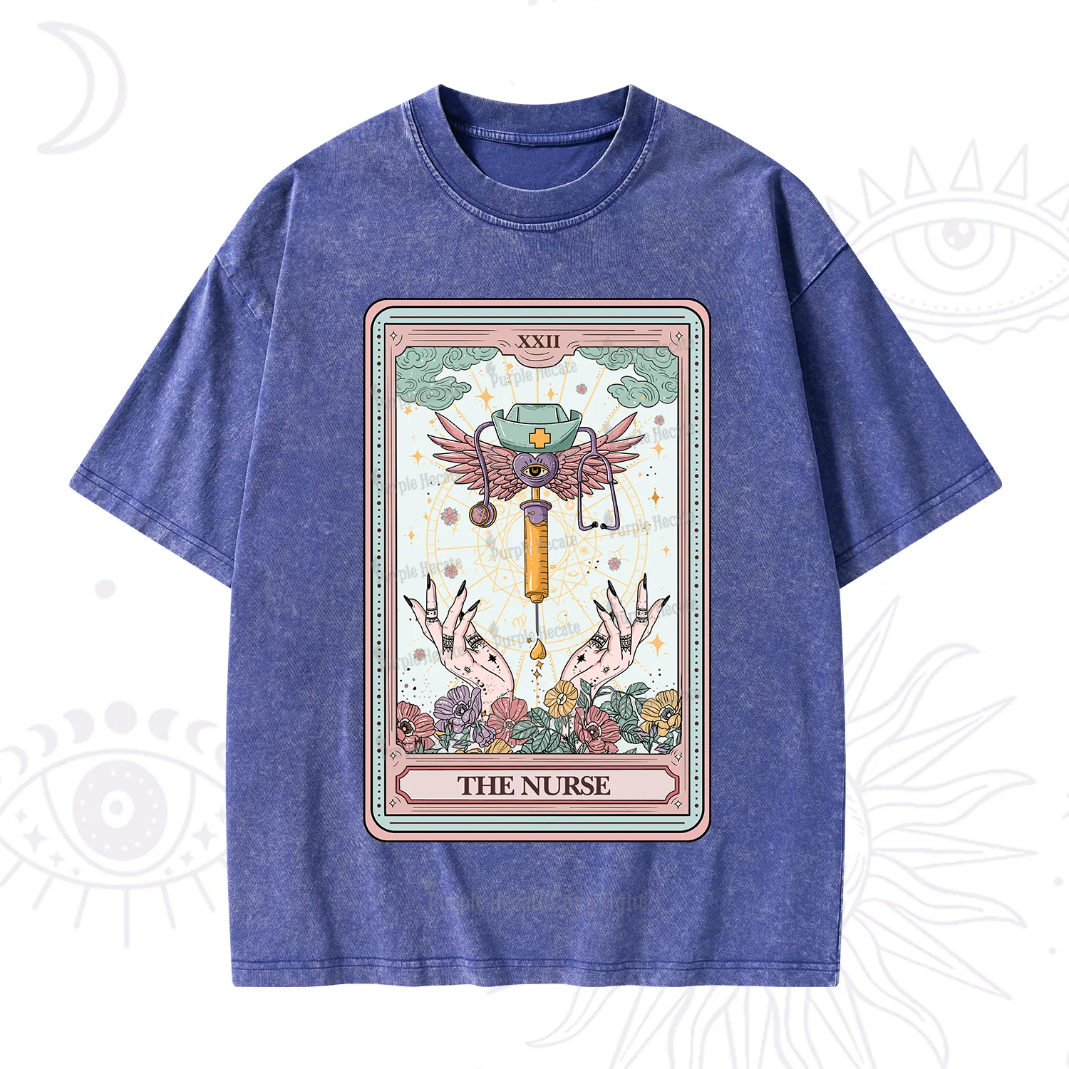 Purplehecate The ER Nurse Tarot Washed T-Shirt