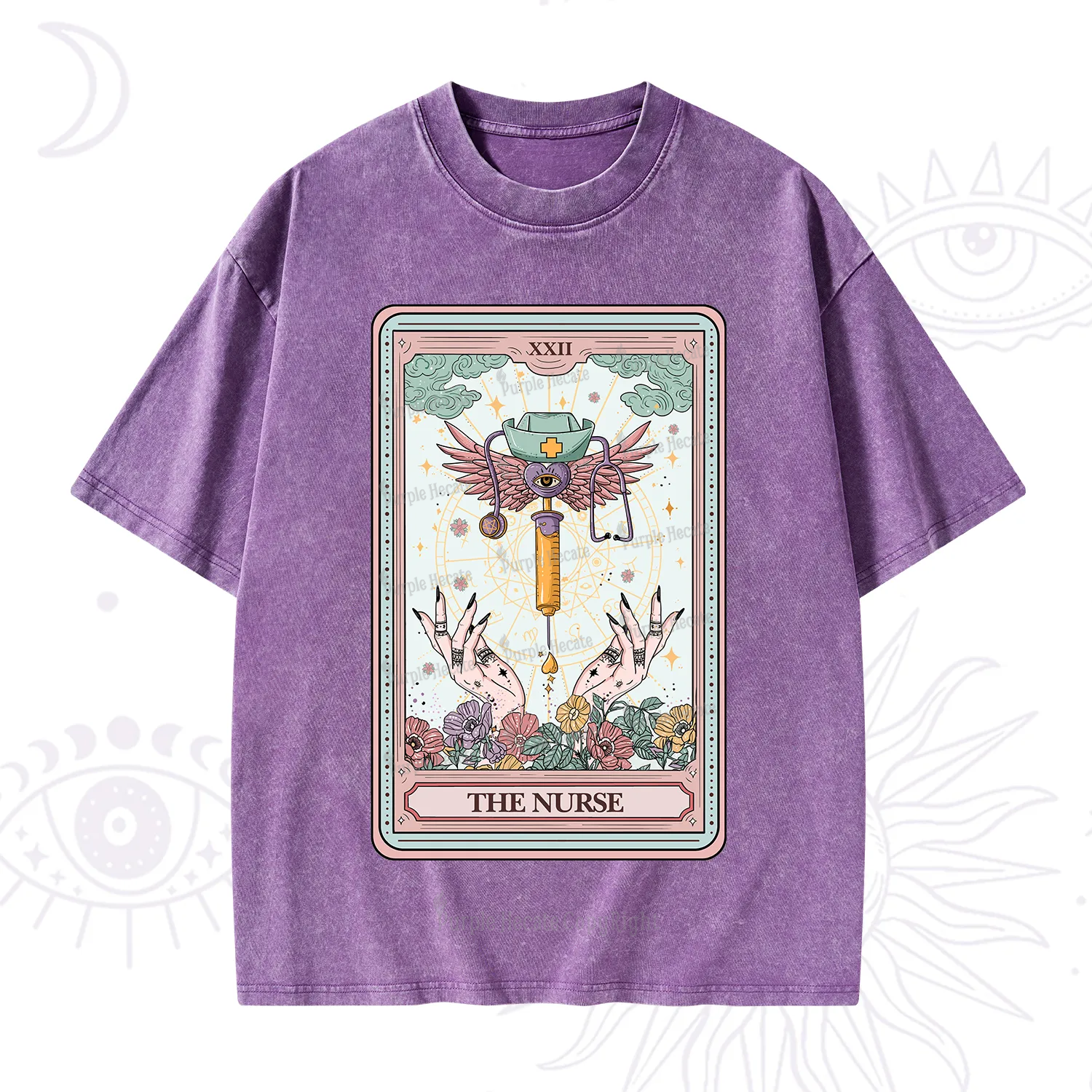 Purplehecate The ER Nurse Tarot Washed T-Shirt
