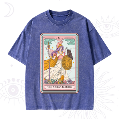 Purplehecate The Athena Goddess Tarot Washed T-Shirt
