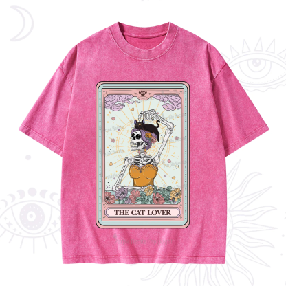 Purplehecate The Cat Lover Tarot Washed T-Shirt