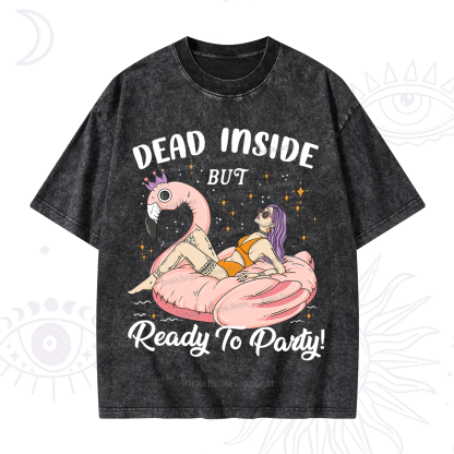 Purplehecate Dead Inside But Ready To Party Washed T-Shirt