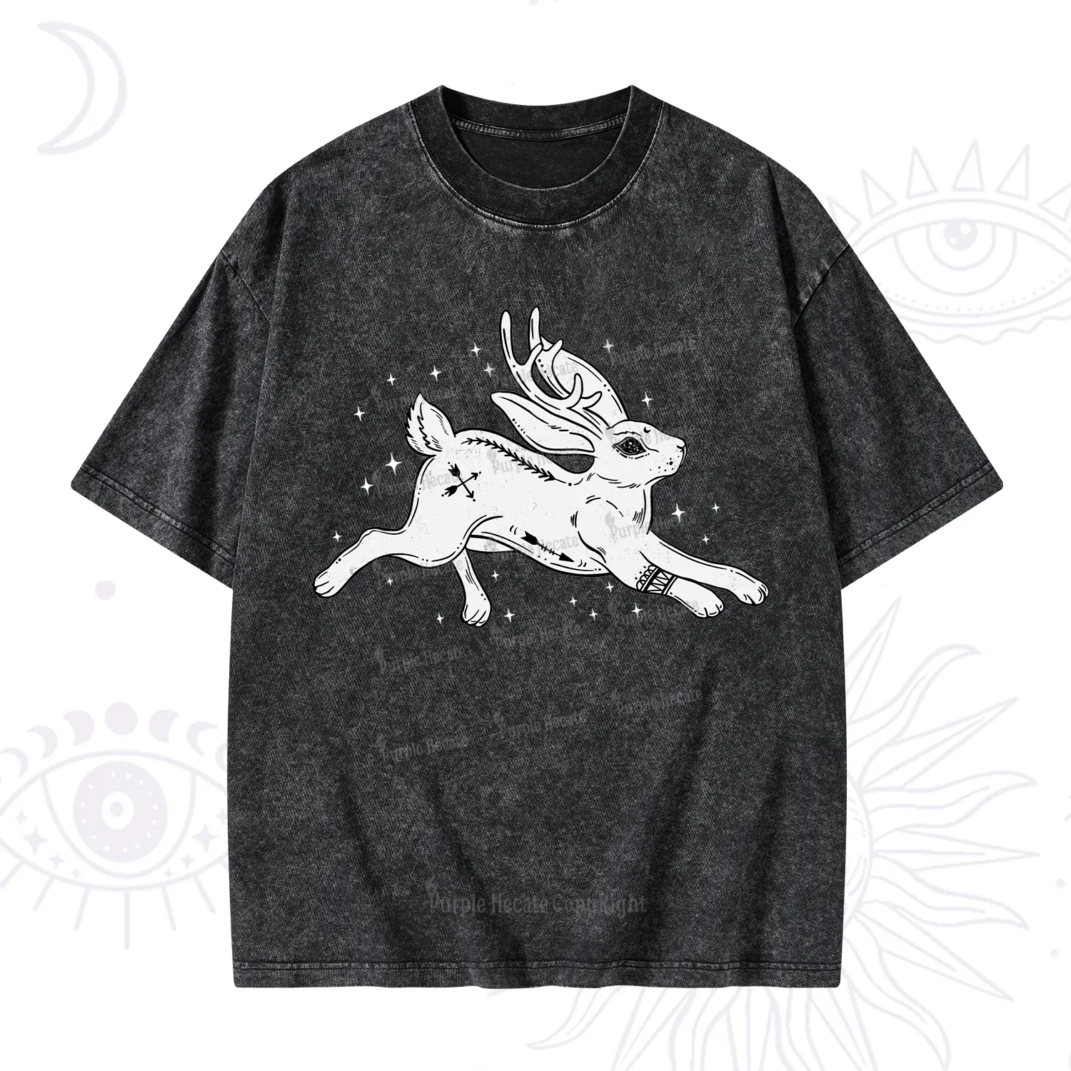 Purplehecate Starwitch Familiar Washed T-Shirt