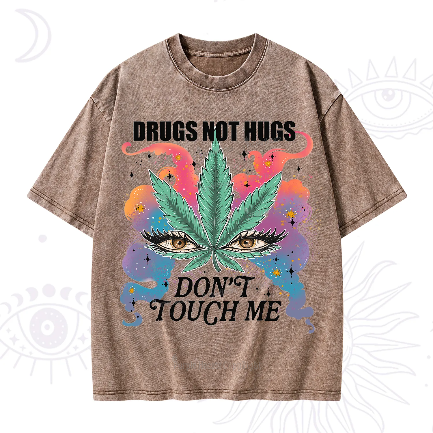Purplehecate Drugs Not Hugs Washed T-Shirt