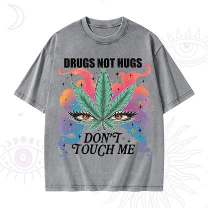 Purplehecate Drugs Not Hugs Washed T-Shirt