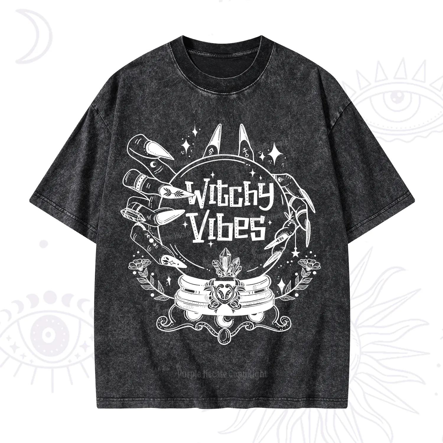 Purplehecate Witchy Vibes Washed T-Shirt
