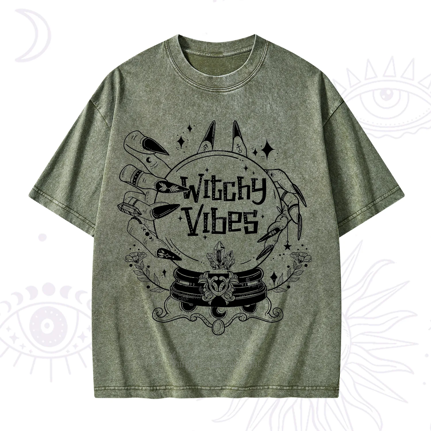 Purplehecate Witchy Vibes Washed T-Shirt