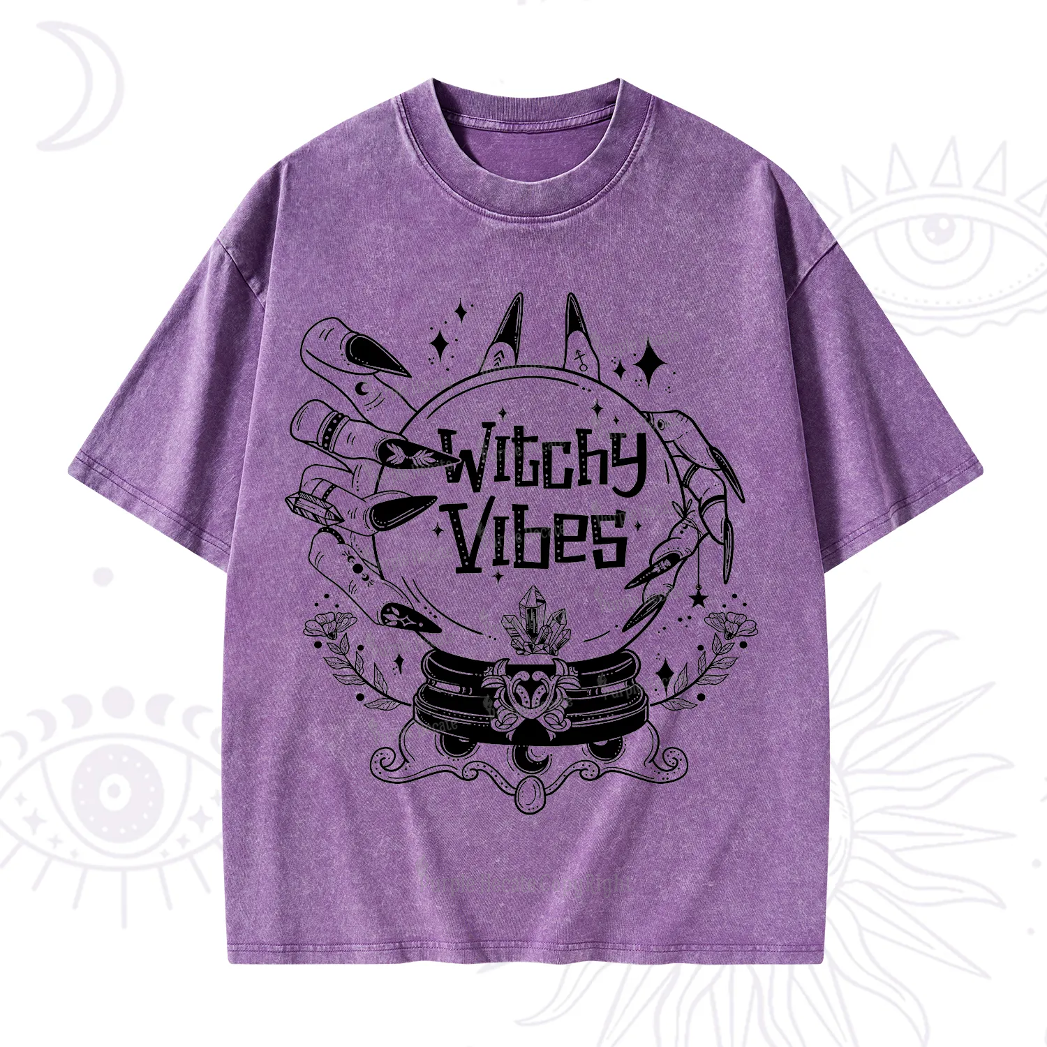 Purplehecate Witchy Vibes Washed T-Shirt