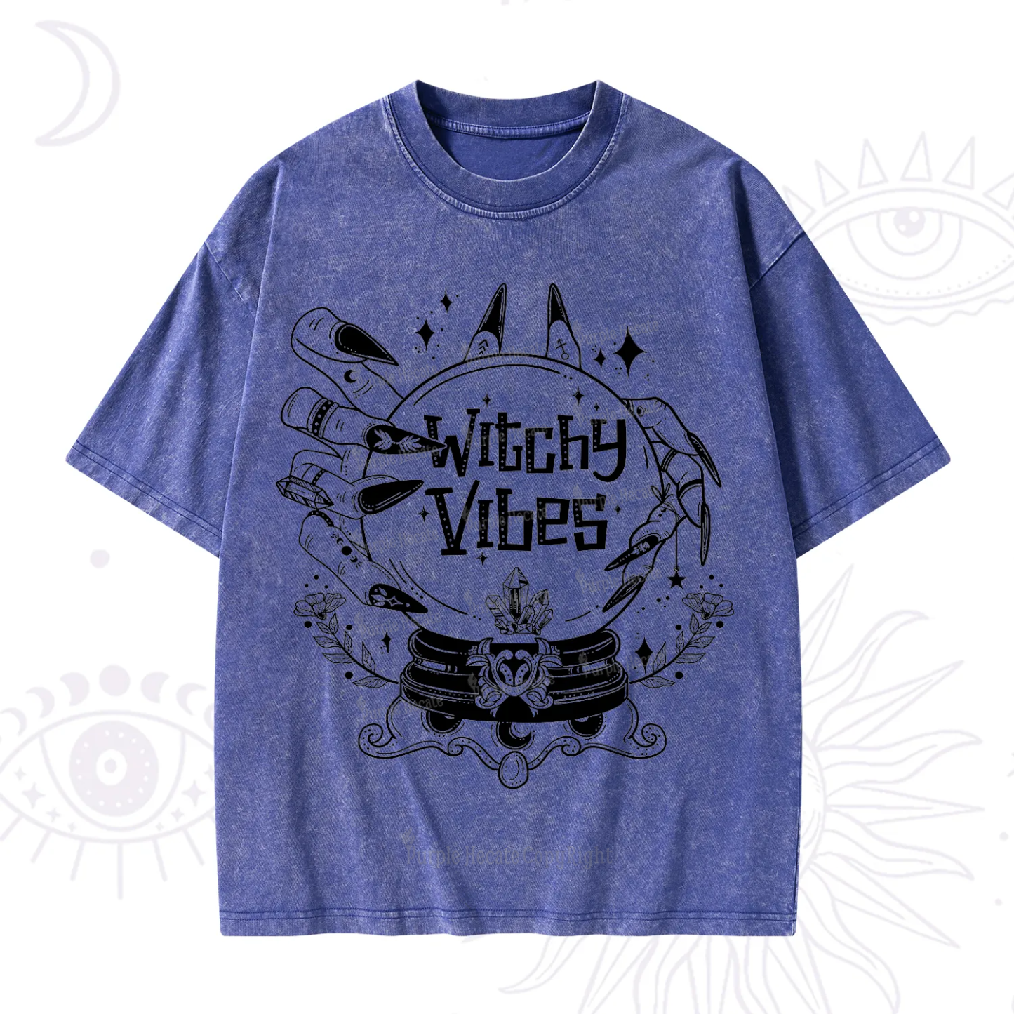 Purplehecate Witchy Vibes Washed T-Shirt