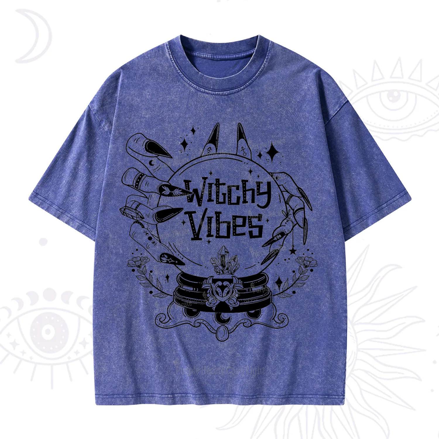 Purplehecate Witchy Vibes Washed T-Shirt