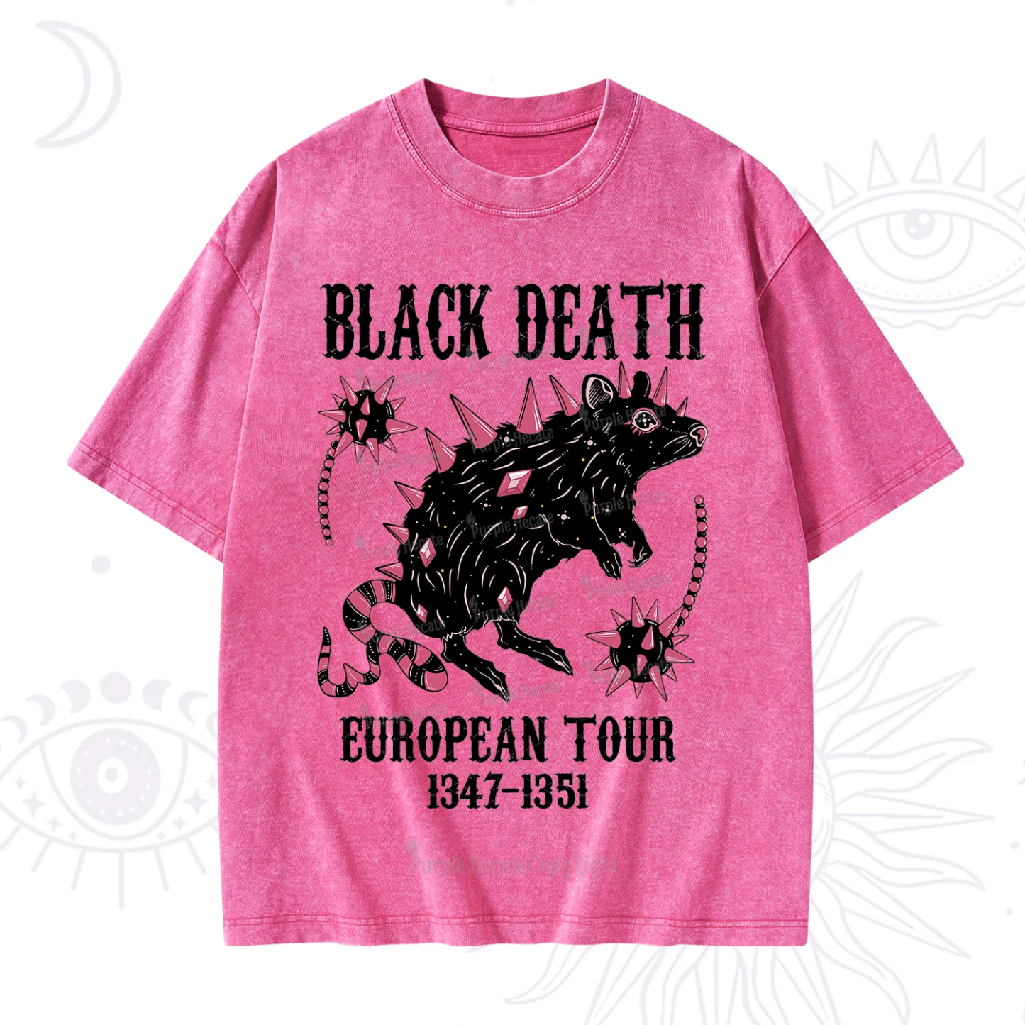 Purplehecate Black Death Washed T-Shirt