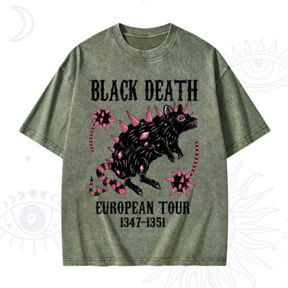 Purplehecate Black Death Washed T-Shirt
