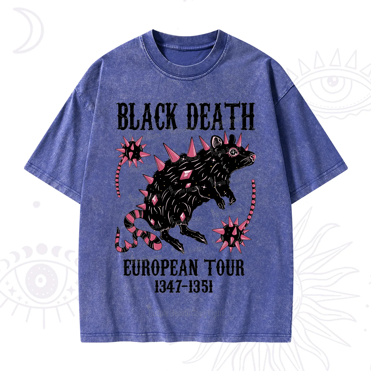 Purplehecate Black Death Washed T-Shirt