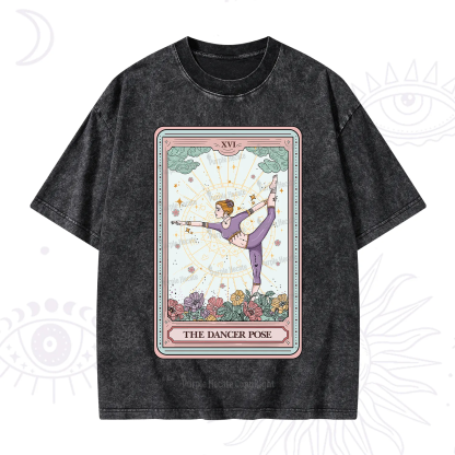 Purplehecate The Dancer Pose Tarot Card Washed T-Shirt