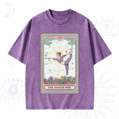Purplehecate The Dancer Pose Tarot Card Washed T-Shirt