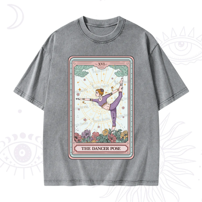 Purplehecate The Dancer Pose Tarot Card Washed T-Shirt