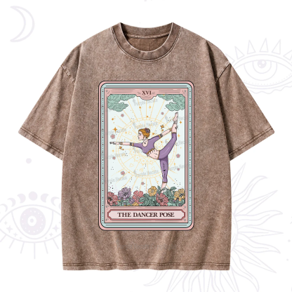 Purplehecate The Dancer Pose Tarot Card Washed T-Shirt